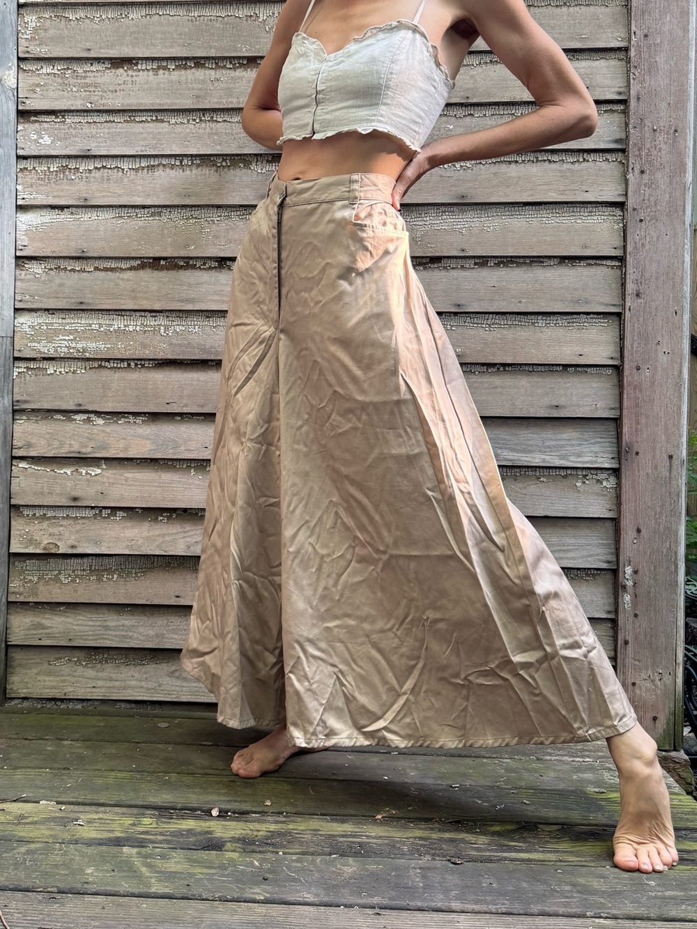 VTG Frontier Classics Taupe Full-Length, extra wide leg pants